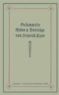 Gesammelte Reden und Vorträge di Amalie Caro, Heinrich Caro edito da Springer Berlin Heidelberg