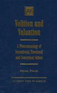 Volition and Valuation di Michael Strauss edito da Rowman & Littlefield