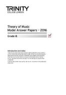 Trinity College London Theory Model Answers Paper (2016) Grade 8 edito da Trinity College London Press