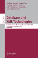 Database and XML Technologies di S. Bressan edito da Springer Berlin Heidelberg