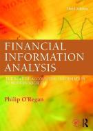 Financial Information Analysis di Philip O'Regan edito da Taylor & Francis Ltd