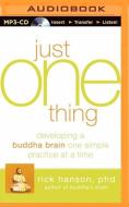 Just One Thing: Developing a Buddha Brain One Simple Practice at a Time di Rick Hanson edito da Brilliance Audio