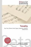 Tonality di Lambert M. Surhone, Miriam T. Timpledon, Susan F. Marseken edito da Betascript Publishers