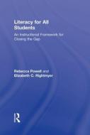 Literacy for All Students di Rebecca Powell edito da Routledge