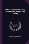 Independence in American New Realism, an Idealist's Survey di David Alexander Stewart edito da CHIZINE PUBN