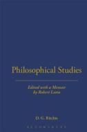 Philosophical Studies di David George Ritchie edito da BLOOMSBURY 3PL