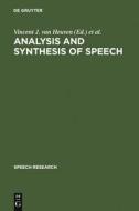 Analysis and Synthesis of Speech edito da De Gruyter Mouton