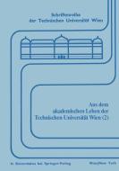 Aus dem akademischen Leben der Technischen Universität Wien (2) edito da Springer Vienna
