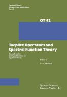 Toeplitz Operators and Spectral Function Theory di N. Nikolsky edito da Birkhäuser Basel