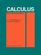 Calculus di R. A. Rosenbaum, G. P. Johnson, Rosenbaum R. a. edito da Cambridge University Press