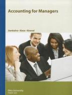 Accounting for Managers di James Jiambalvo edito da WILEY