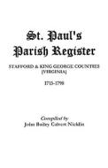 St. Paul's Parish Register di Nicklin edito da GENEALOGICAL PUB CO INC