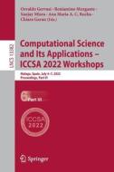 Computational Science and Its Applications ¿ ICCSA 2022 Workshops edito da Springer International Publishing