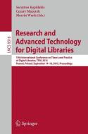 Research and Advanced Technology for Digital Libraries edito da Springer International Publishing