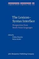 The Lexicon-syntax Interface edito da John Benjamins Publishing Co