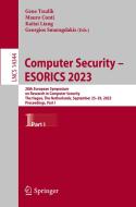 Computer Security ¿ ESORICS 2023 edito da Springer Nature Switzerland