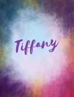 Tiffany: Tiffany Personalized Sketchbook/ Journal/ Blank Book. Large 8.5 X 11 Attractive Bright Watercolor Wash Purple Pink Ora di Sacred Name Journals edito da Createspace Independent Publishing Platform