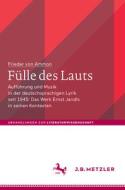 Fülle des Lauts di Frieder von Ammon edito da Metzler Verlag, J.B.