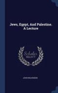 Jews, Egypt, And Palestine. A Lecture di JOHN WILKINSON edito da Lightning Source Uk Ltd