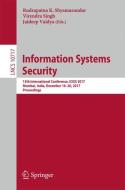 Information Systems Security edito da Springer International Publishing