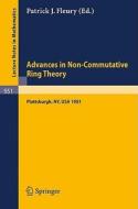 Advances in Non-Commutative Ring Theory edito da Springer Berlin Heidelberg