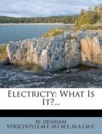 Electricty: What Is It?... di M. E. M. I. M. E. M. a. I. M Verschoyle edito da Nabu Press