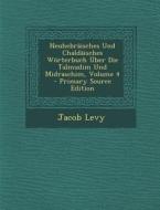 Neuhebraisches Und Chaldaisches Worterbuch Uber Die Talmudim Und Midraschim, Volume 4 - Primary Source Edition di Jacob Levy edito da Nabu Press