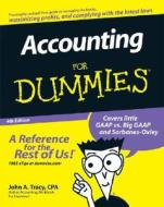 Accounting For Dummies di John Tracy edito da John Wiley And Sons Ltd
