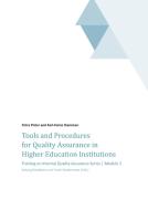 Tools and Procedures for Quality Assurance in Higher Education Institutions di Petra Pistor, Karl-Heinz Stammen edito da tredition