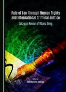Rule Of Law Through Human Rights And International Criminal Justice edito da Cambridge Scholars Publishing