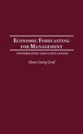 Economic Forecasting for Management di Hans Georg Graf edito da Quorum Books