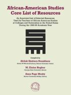 African-American Studies Core List of Resources di Akilah Shukura Nosakhere edito da BLACKBURN PR