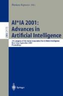 AI*IA 2001: Advances in Artificial Intelligence di Associazione Italiana Per Lintelligenza, F. Esposito edito da Springer Berlin Heidelberg