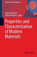 Properties and Characterization of Modern Materials edito da Springer Singapore