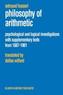 Philosophy of Arithmetic di Edmund Husserl edito da Springer Netherlands