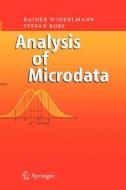 Analysis of Microdata di Rainer Winkelmann, Stefan Boes edito da Springer