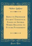 Reply to Professor Stuarts' Exegetical Essays on Several Words Relating to Future Punishment (Classic Reprint) di Walter Balfour edito da Forgotten Books