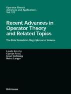 Recent Advances in Operator Theory and Related Topics edito da Birkhäuser Basel