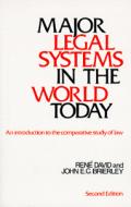 Major Legal Systems in the World Today di Rene David edito da Simon & Schuster