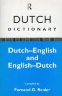 Dutch Dictionary di Fernand G. Renier edito da Taylor & Francis Ltd