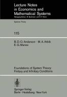 Foundations of System Theory: Finitary and Infinitary Conditions di Brian D. O. Anderson, Michael A. Arbib, E. G. Manes edito da Springer Berlin Heidelberg