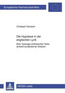 Die Hypotaxe in der englischen Lyrik di Christoph Schubert edito da Lang, Peter GmbH