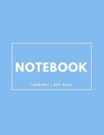 Notebook 1 Subject: Sky Blue: Notebook 8.5 X 11: Notebook 100 Pages di Journal Boutique edito da Createspace Independent Publishing Platform