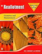 Mathematics in Context: Reallotment: Geometry and Measurement edito da Holt McDougal