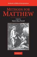 Methods for Matthew edito da Cambridge University Press
