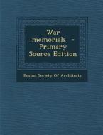 War Memorials edito da Nabu Press