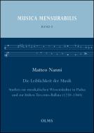 Die Leiblichkeit der Musik di Matteo Nanni edito da Olms Georg AG