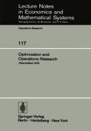 Optimization and Operations Research edito da Springer Berlin Heidelberg