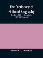 The Dictionary Of National Biography : F di L. G. WICKHAM edito da Lightning Source Uk Ltd
