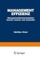 Management Effizienz di Matthias Hirzel edito da Gabler Verlag